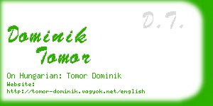 dominik tomor business card
